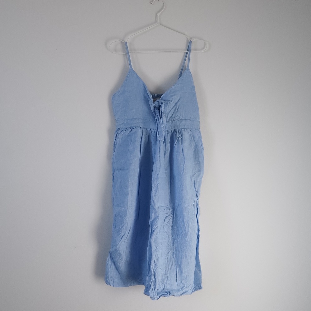 Baby Blue Linen Dress